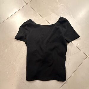 Hollister Black cutout crop top